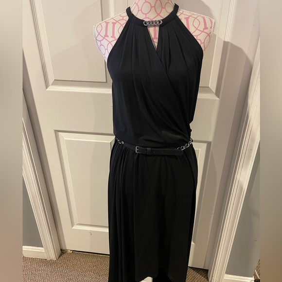 Michael Kors-High Low-Chain Belt Maxi Dress-Sz M - Picture 5 of 6